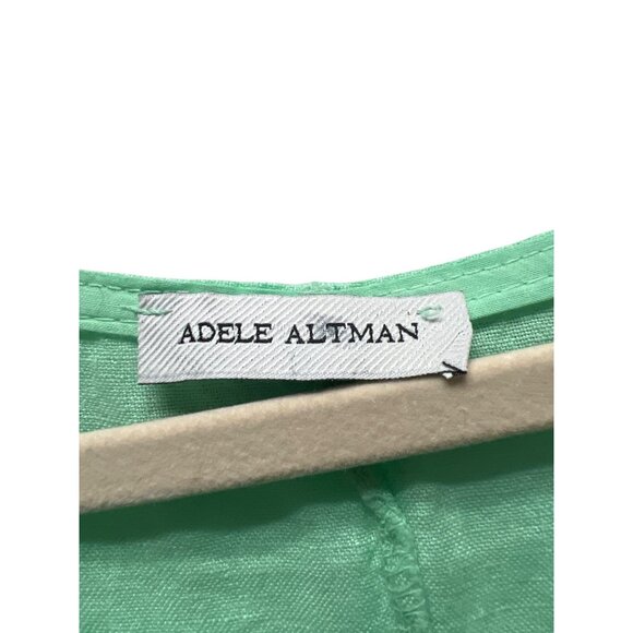 Adele Altman Mint Green Linen Shift Dress - Picture 3 of 8